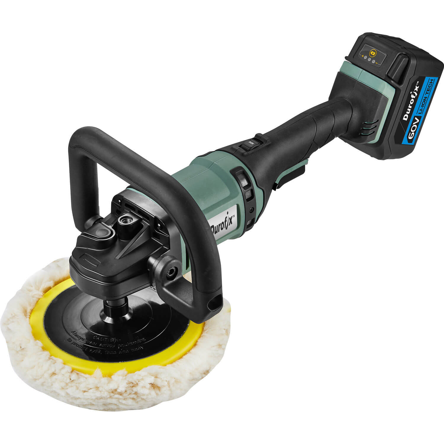Durofix RS6020 batteridriven polermaskin med 180 mm rondell och åtta varvtalssteg
